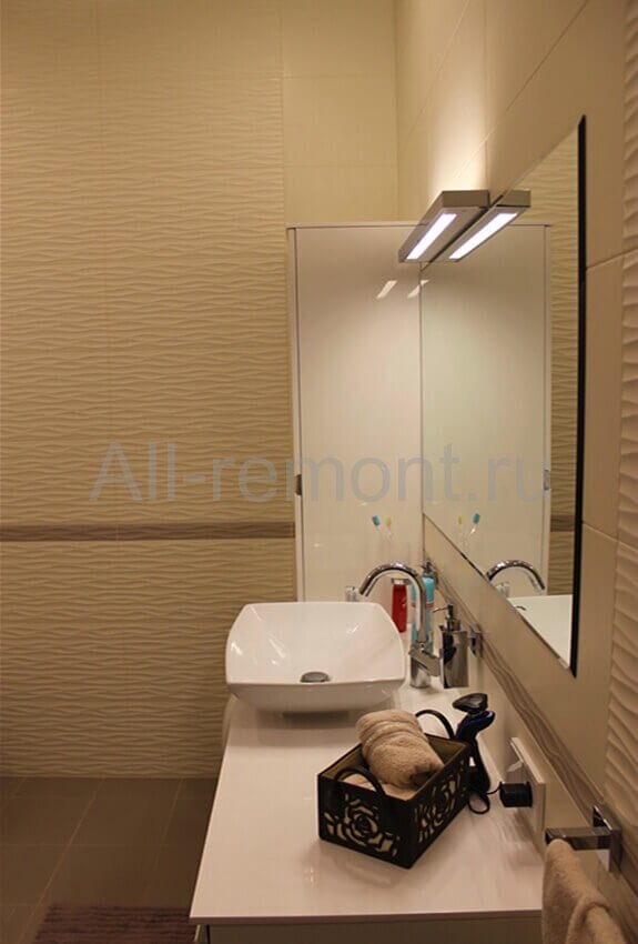 Ремонт квартиры в Ромашково - зеркало в ванной